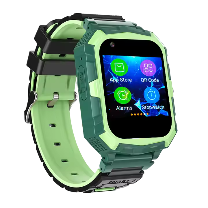 Maxtop 4G Kids okosóra, videohívás, GPS, SOS gomb, valós idejű megfigyelés, arcalapú feloldás, IP67 vízálló, iskolai mód, kamera, hangcsevegés, lépésszámláló, SeTracker 2, 4 napos akkumulátor-élettartam, zöld