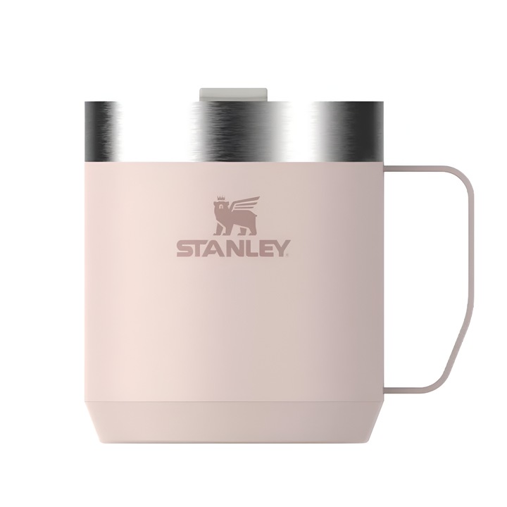 Термо чаша ONSG® Stanley, 350 ml, Усъвършенствана изолация, Поддържа напитките горещи за 1,5 часа и студени за 15 часа, Неръждаема стомана, Непропусклив капак, За къмпинг и офис, Розова