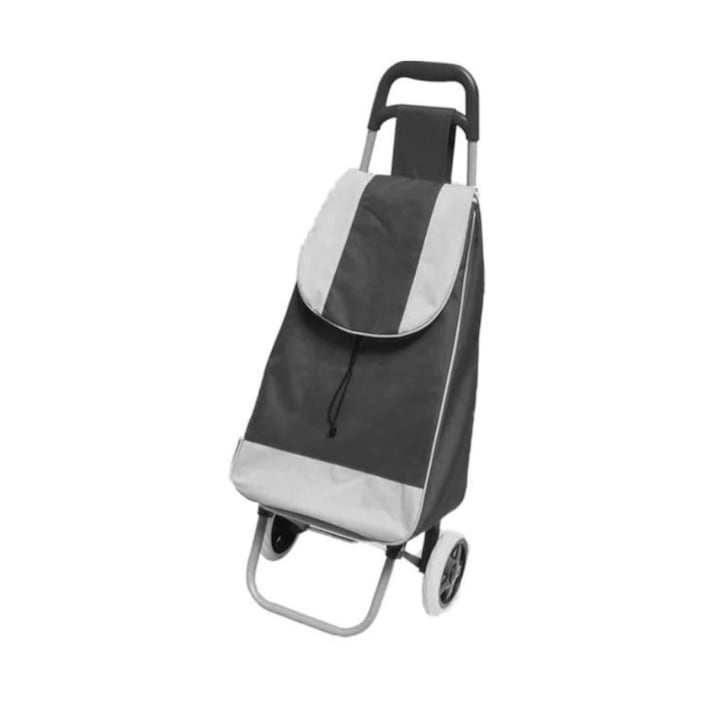 Carucior pentru cumparaturi cu roti - gri inchis