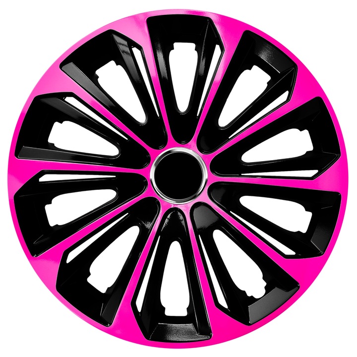 Capace jante universal, 15 inch, Negru | Roz, NRM, FORD RENAULT HONDA FIAT OPEL, 1 buc