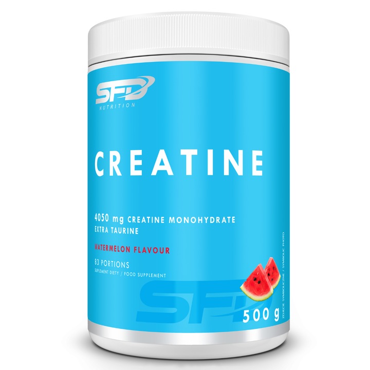 Creatina Monohidrata, SFD Creatine, 500g, Pepene, Creatina Pudra, pudra pentru dezvoltare masa musculara