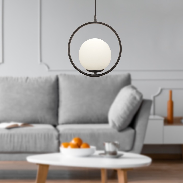 Пендел HubRom, LUIS 3538-01-BL 25x74 см 1xE27-60W Черен