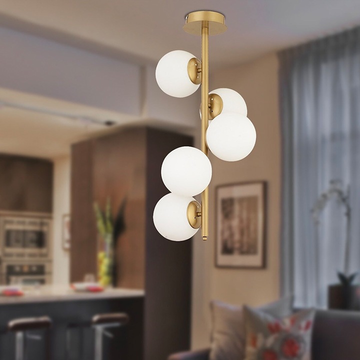 Пендел HubRom, UZEL 3588-05-FR 40x 70 cm 5xE27-60W Antique