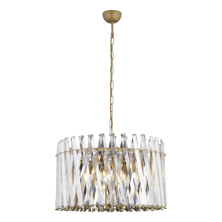 Lustra Cristal HubRom, SAUCER 3963-50-FR 50x96 cm 6xE14-40W Antiq