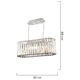 Pendul Cristal HubRom, SAUCER 3963-80-CH 82x88 cm 6xE14-40W Crom