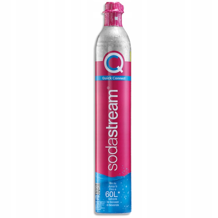 CO2 Quick Connect Cartridge за SodaStream, 425g, розов