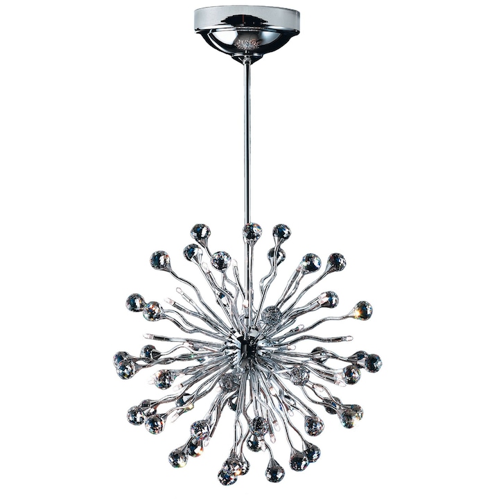 Пендел GALAXY, масивна месингова рамка, 36 хромирани лампички, кристали Swarovski, G4 36x12V/10W ORION