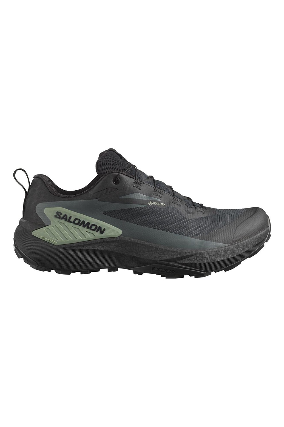 Salomon, Pantofi cu tehnologie Gore-Tex pentru alergare pe teren accidentat Genesis, Negru, Gri carbune, 8