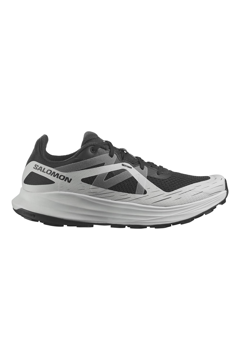 Salomon, Pantofi pentru alergare pe teren accidentat Ultra Flow, Gri deschis, Negru stins, Alb murdar, 8