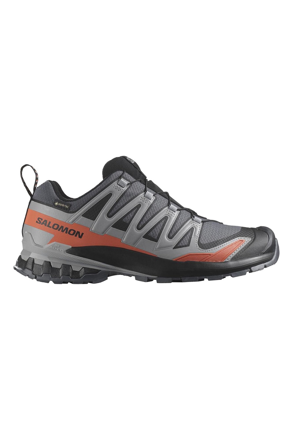 Salomon, Pantofi cu tehnologie Gore-Tex pentru alergare pe teren accidentat Xa Pro 3D V9, Negru, Gri, Portocaliu, 8.5