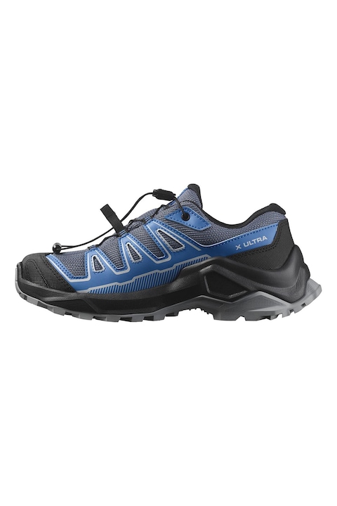 Salomon, Pantofi low-cut cu tehnologie Gore-Tex pemtru alergare pe teren accidentat X Ultra, Negru, Albastru, 33 EU