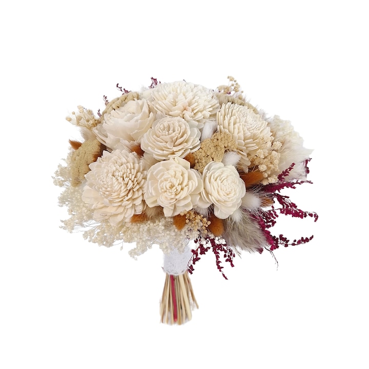 Buchet cu flori ming si flori naturale criogenate/uscate, Natur