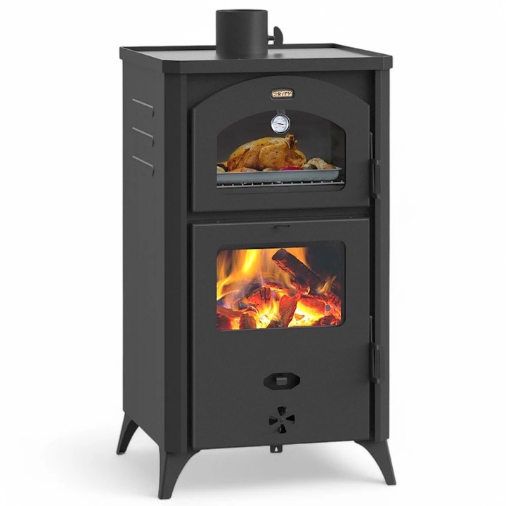 Semineu lemne PRITY PRITY FGR D, 14.5 kW, 4.2 kg/h, clasa A+, Control Total, cuptor cu termometru, pe picioare