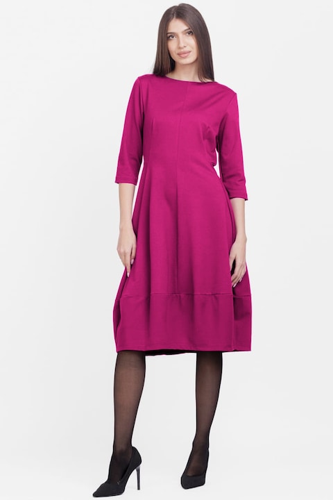 Rochie lalea din jerseu de bumbac, fucsia, Fucsia