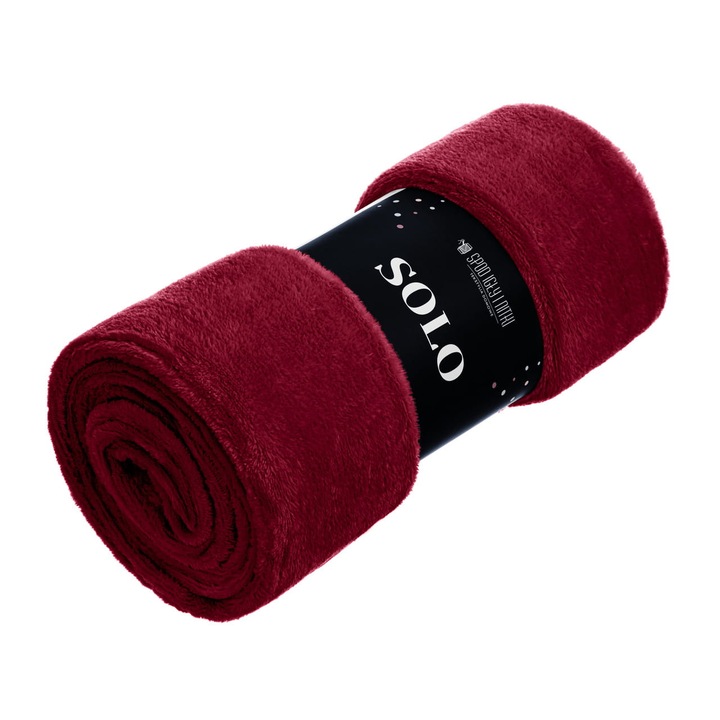 Patura din microfibra, Spod Igly i Nitki, 150x200cm, Burgundy