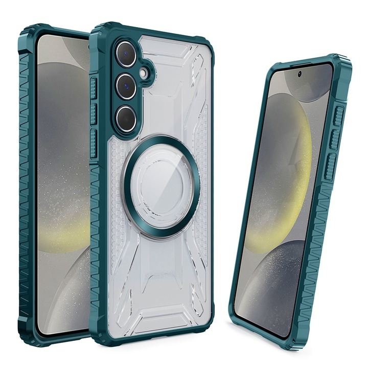 Swytch mágneses tok Samsung Galaxy S25+ / S25 Plus készülékhez, OPTIMÁLIS MEGOLDÁS, Innováció és védelem, Ütéscsillapítás, Maximális biztonság, Sarok lökhárítók, TPU+PC, Prémium Score védelem, Vezeték nélküli töltés, Zöld
