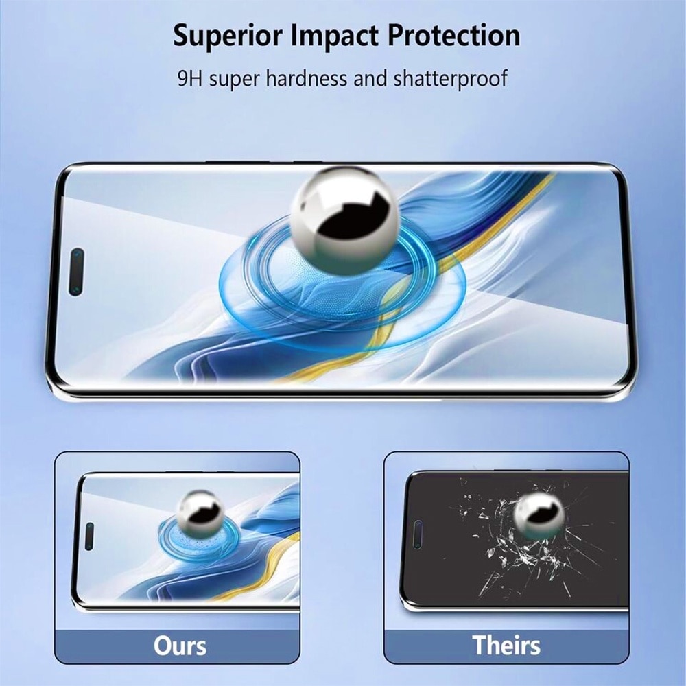 Folie din Sticla Securizata Gallant 5D compatibila cu Honor Magic6 Pro, OPTIM SOLUTION, Curved Screen, Rezistenta 9H (Anti-Explozie) cu Lipire pe Toata Suprafata, HD Clarity, Full Glue, Unbreakable Edges, Optim Protection Technology, Clear Vision, Negru