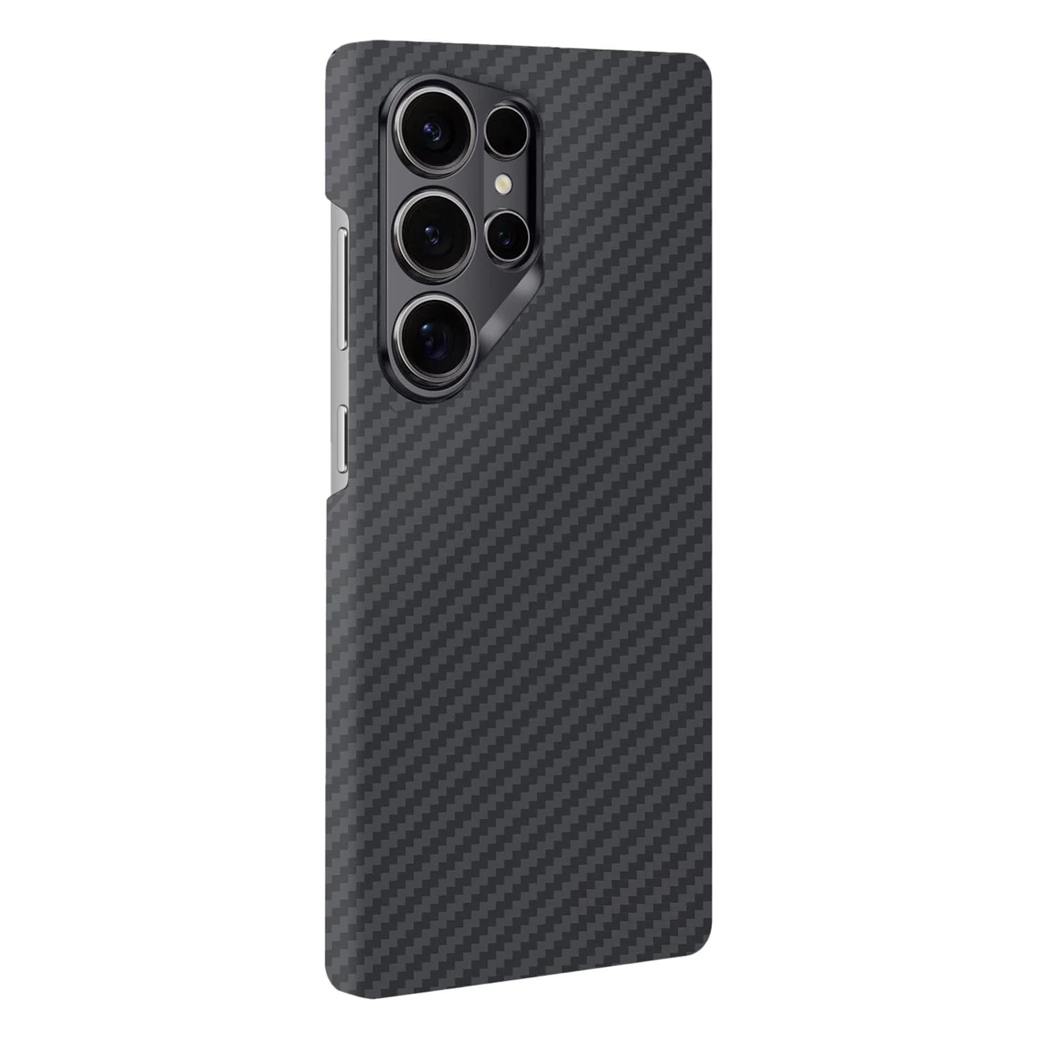 Husa Premium pentru Samsung Galaxy S25 Ultra din fibra de aramida/kevlar, MagSafe, Protectie Impotriva socurilor, Protectie Camera, Negru