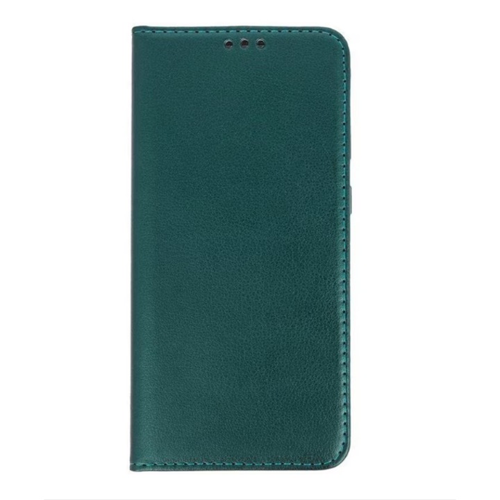 Husa protectie Tip Carte, Imitatie Piele, Mat-Tech compatibila cu Samsung Galaxy S25 Plus, Inchidere Magnetica, Buzunar interior pentru card, Protectie Completa, Functie de Stand, Verde