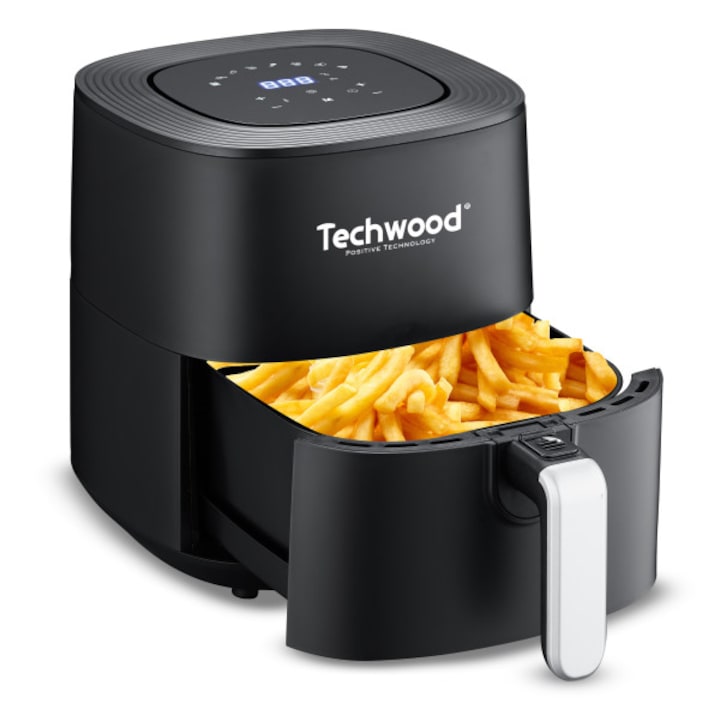 Friteuza cu aer cald Bass Polska BH10888, 6.5 l, 2000 W, panou de control tactil, fereastra de vizualizare