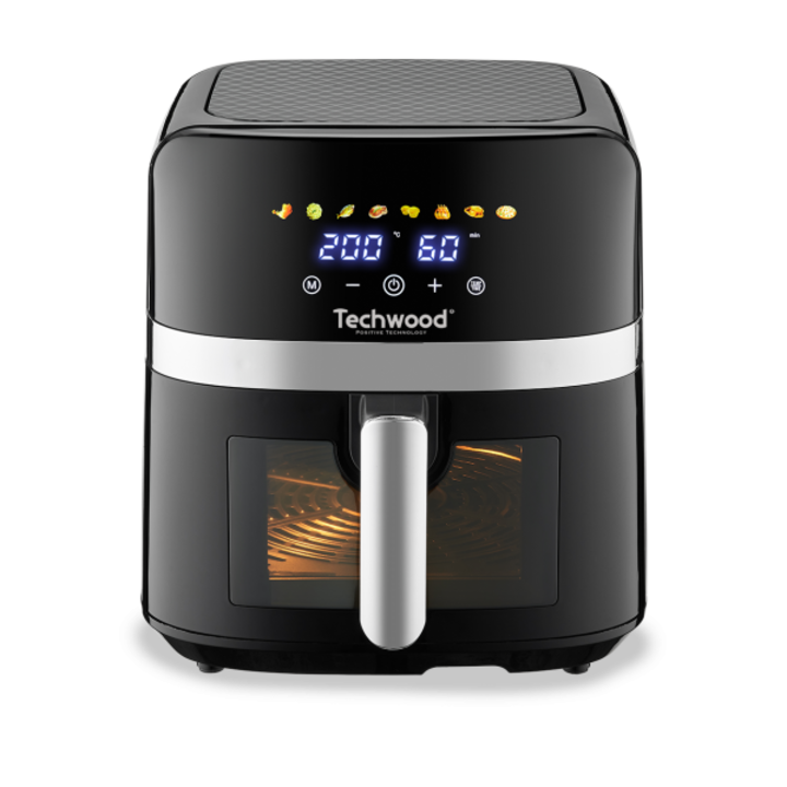 Techwood TFR-806SHD forró levegős sütő, 8L, 1700W, 8 program, 200°C-ig