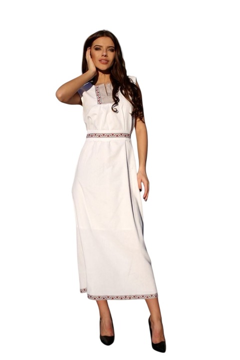 Rochie lunga cu broderie -Podium.bg