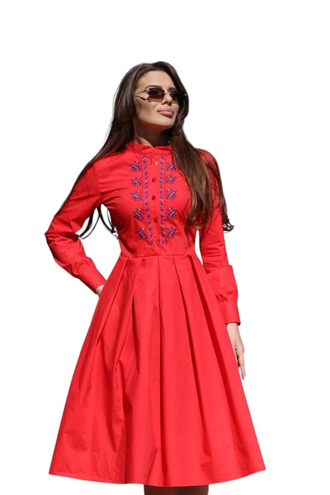 Рокля с шевица Podium.bg, Бродерии, Памук