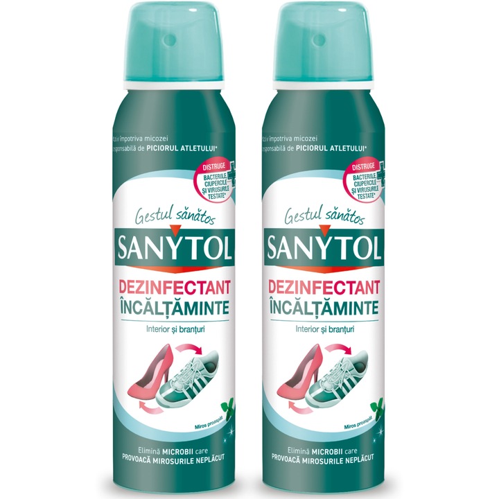 Pachet dezinfectant incaltaminte, Sanytol 2 buc x 150ml
