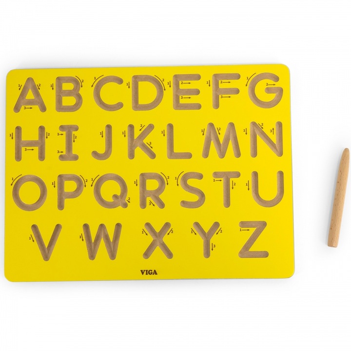 Tablita VIGA, Litere Mari, Set cu Creion, 30x45cm