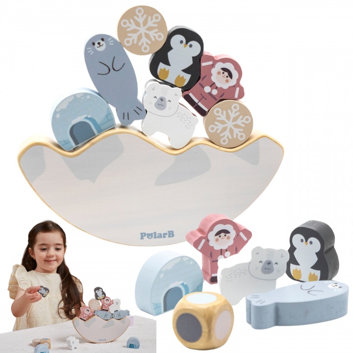 Joc educativ Viga Toys, 12 piese, din lemn, 18 luni+