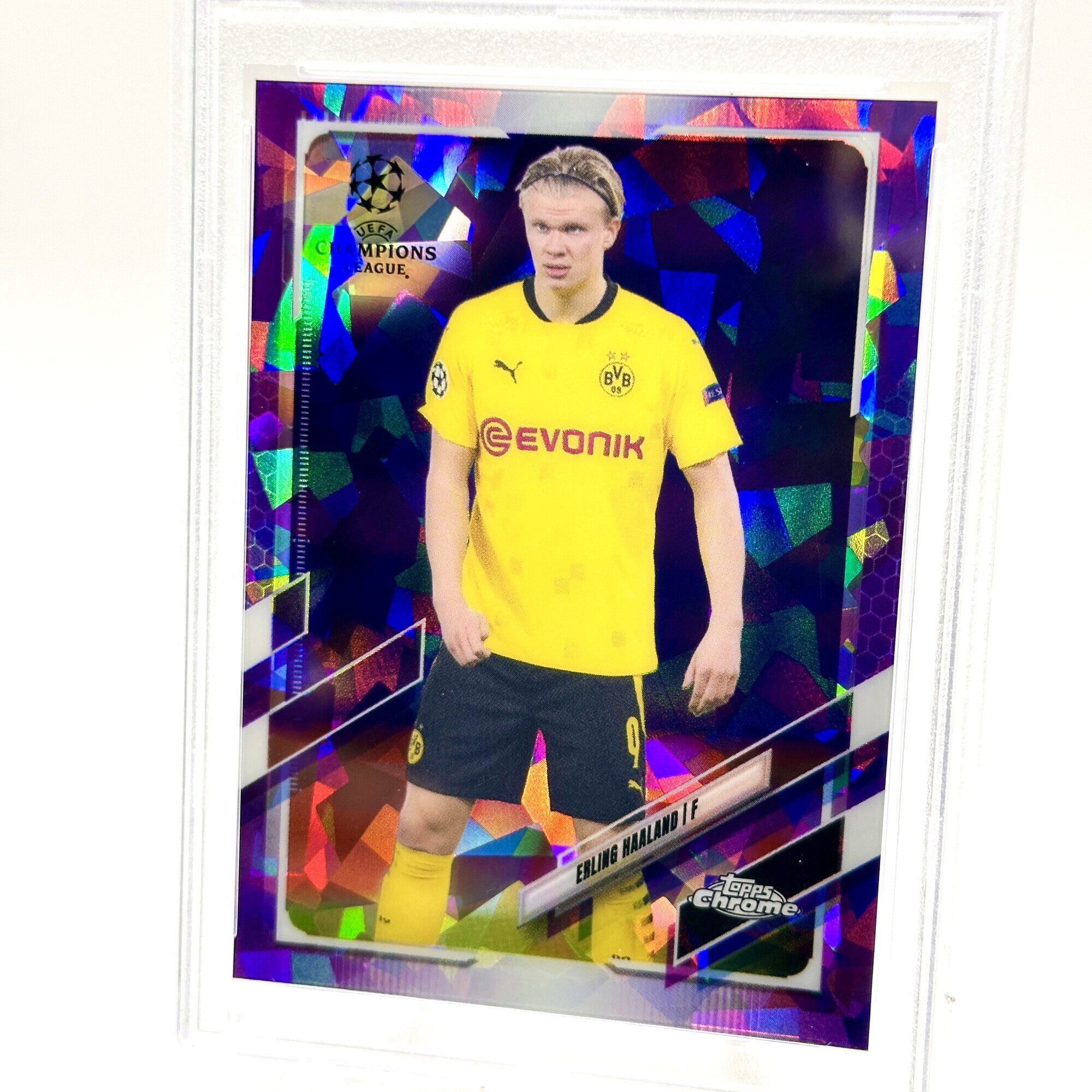 2020 TOPPS GPK Tomb Raider #17 ゴールドフォイル Cartonas de fotbal Topps Erling Haaland 2020-21 Topps Chrome UCL