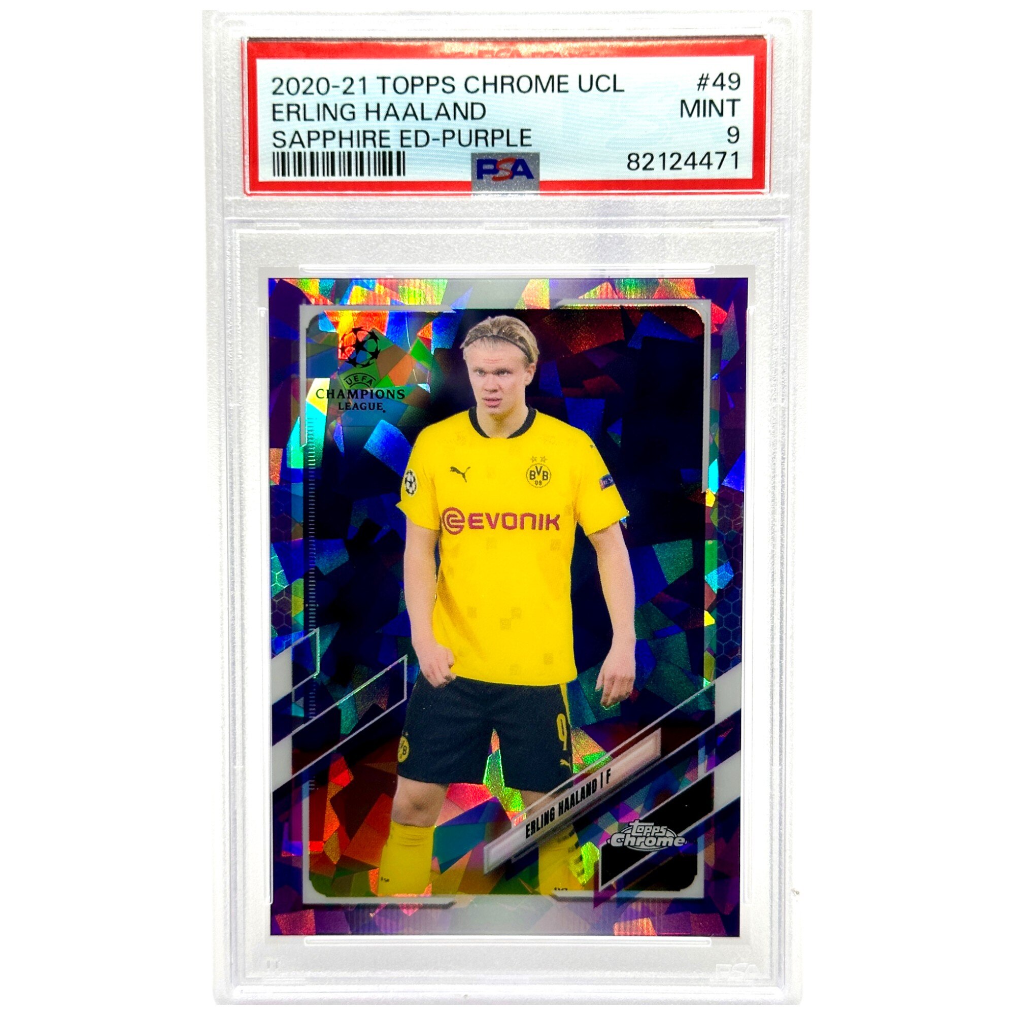 Cartonas de fotbal Topps Erling Haaland 2020-21 Topps Chrome UCL