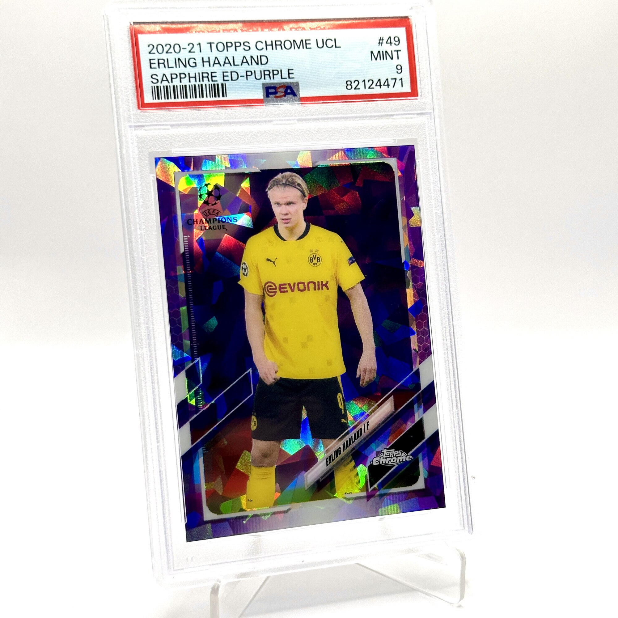 Cartonas de fotbal Topps Erling Haaland 2020-21 Topps Chrome UCL