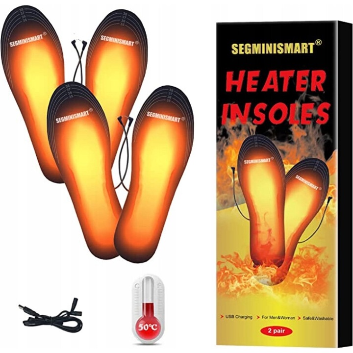 Отопляеми стелки SEGMINISMART 41-46 черни 1 чифт