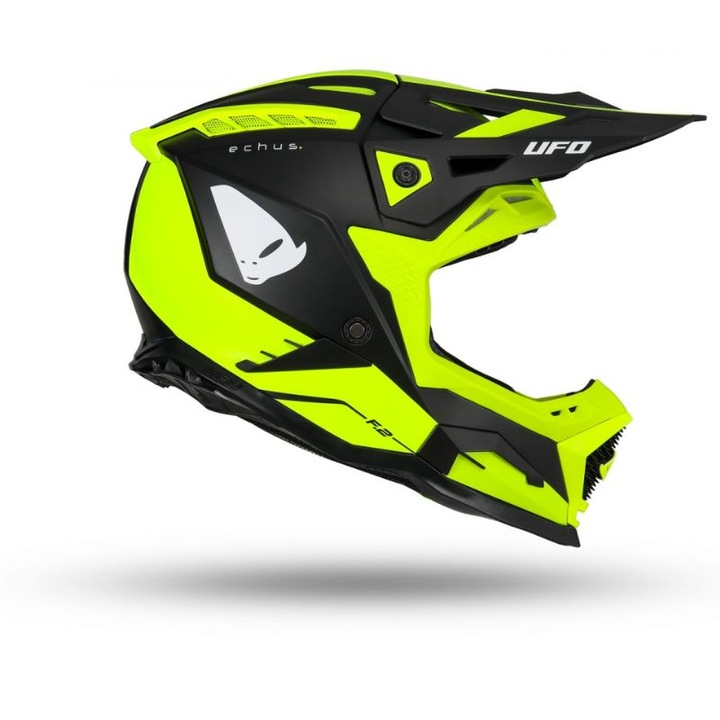 Casca protectie UFO Echus, neagra, marimea M, sistem avansat de ventilatie, interior hipoalergenic