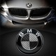 Емблема за преден капак/багажник BMW, 82мм, черен+карбон