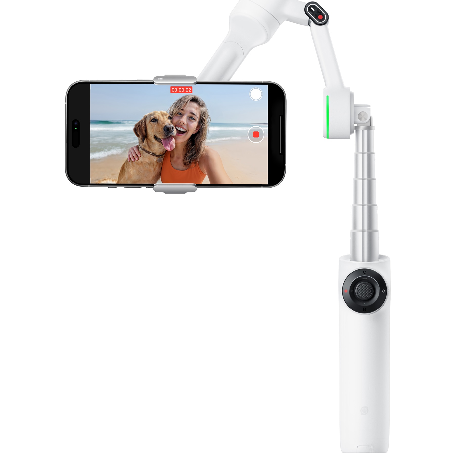 Sistem de stabilizare Insta360 Flow 2 Pro Creator Kit, Stone White