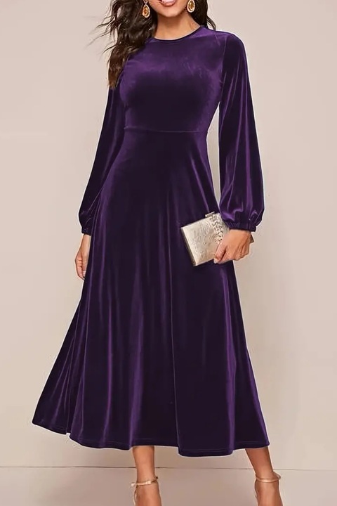 Rochie lunga din catifea 1990, Mov