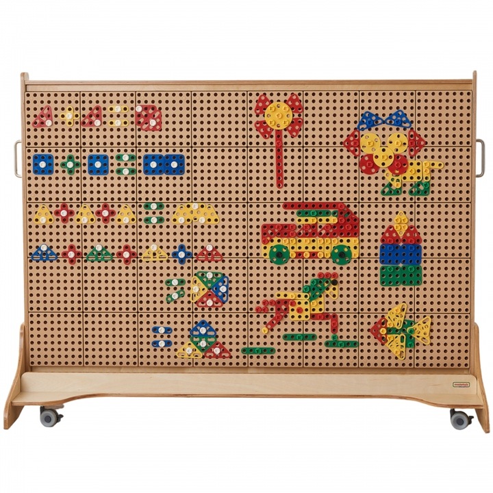 260 geometriai elemből álló készlet STEM építéshez, Masterkidz, 4 szín, különböző formák