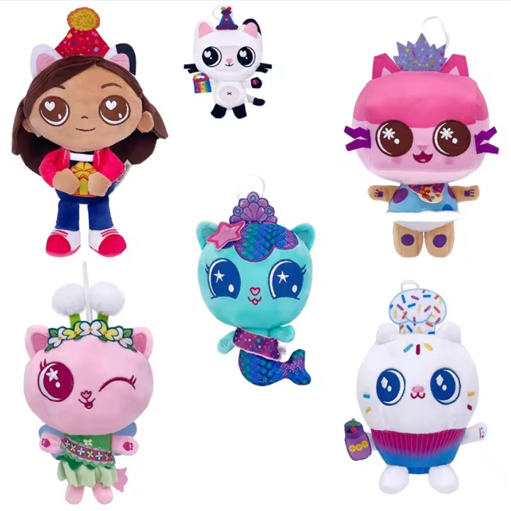 Set 8 Jucarii din Plus, Gabbys Dollhouse, VICTINY® seria 2, multicolor, 20/24 cm