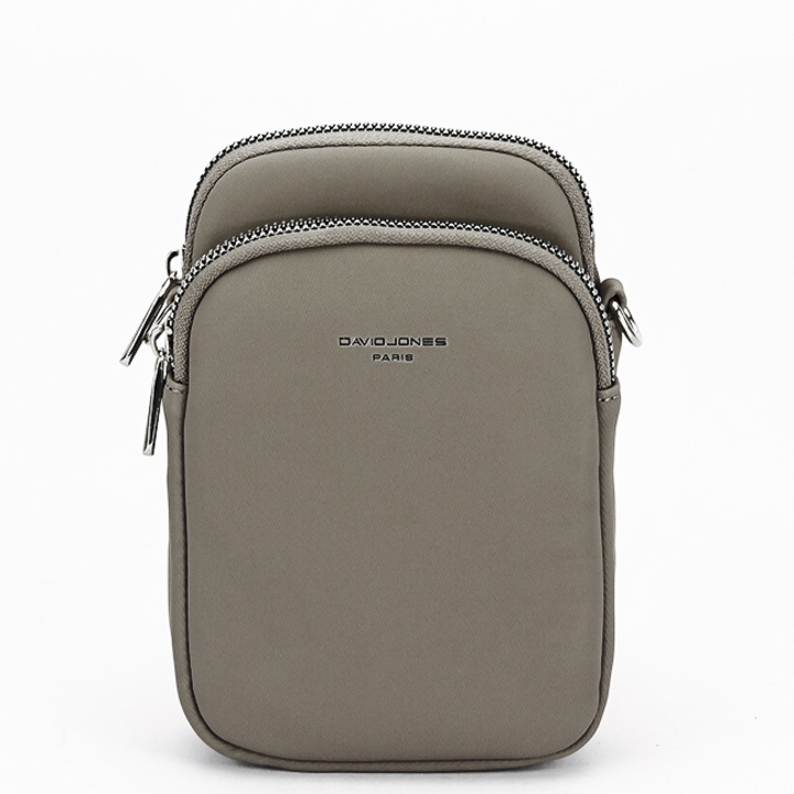 Borseta crossbody David Jones Paris M0, Maro taupe, 18x13x4