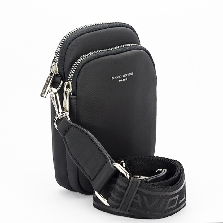 Fekete crossbody táska David Jones Paris B-CM6906 M0 Fekete