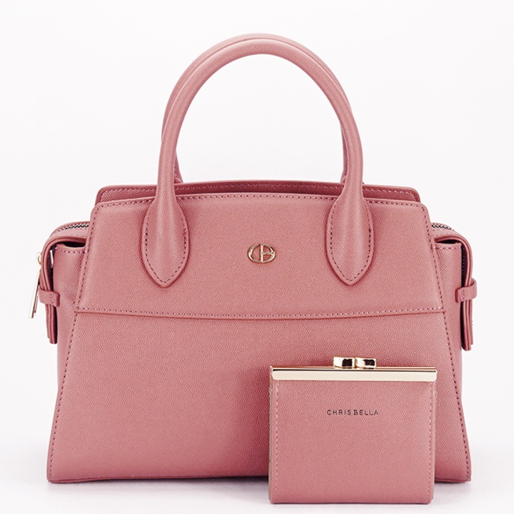 Prémium táska pénztárcával B-CB2427-1 M7, Korallszín, 20 x 28 x 12