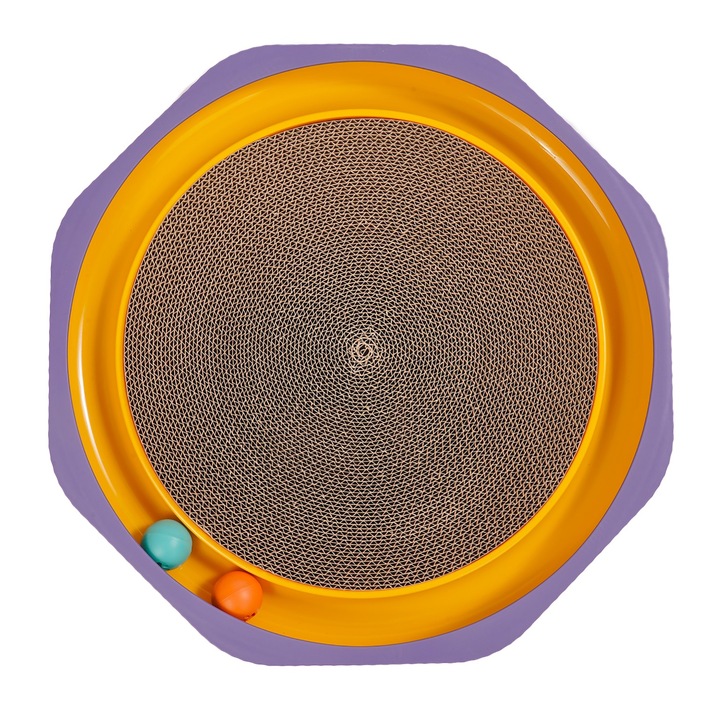 Placa de zgariat pentru pisici, 44x44x7cm, multicolor