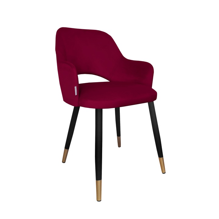 Стол Milano, Atos, червен, материал кадифе, размери 76x54x50см