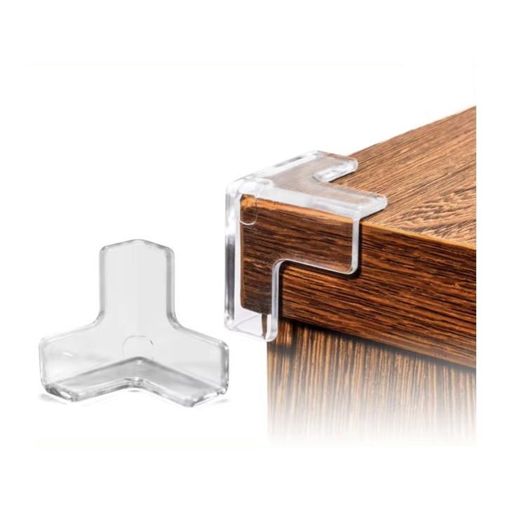 Coltar de protectie din silicon, 3,3x3,3cm, 1 bucata, pentru mobilier