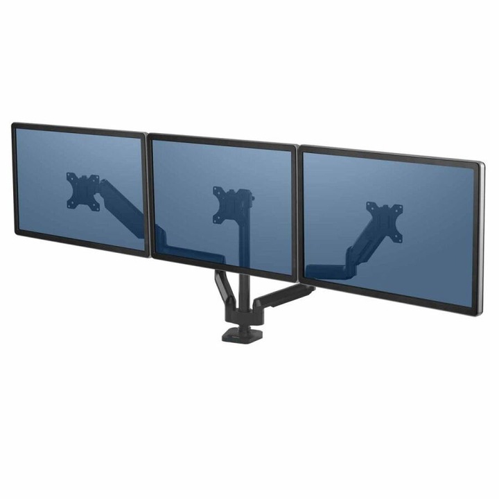Monitorállvány, Fellowes, 68,6 cm, fekete, irodai, 21 kg teherbírás