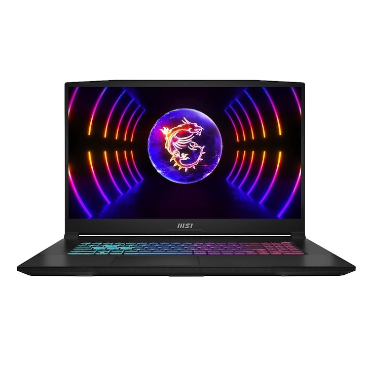 MSI Katana 17 Laptop, 17,3" Full HD, Intel® Core™ i5 12450H 4,4 GHz-ig, 16 GB RAM DDR5 4800, 512 GB SSD, NVIDIA® GeForce® RTX 4050 6 GB, Free Dos, fekete DDR5