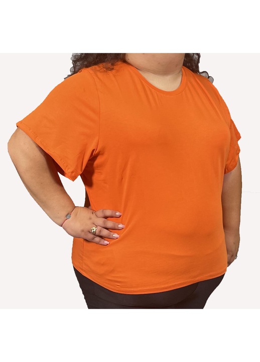 Tricou dama AXIL, decolteu rotund, Portocaliu, 54