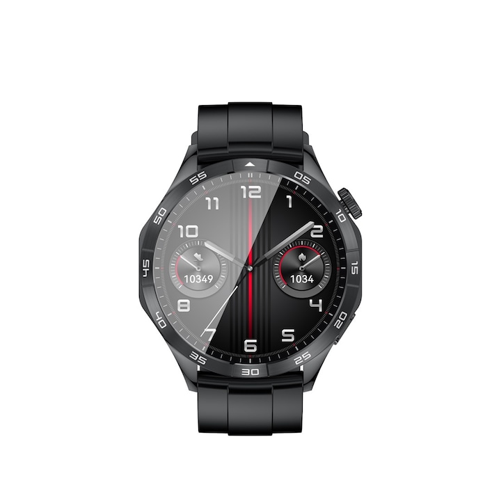 Смарт часовник XO Watch 4 Amoled, 1, 43 инча, черен